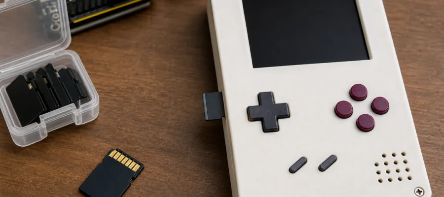 Portable Retro-Konsole bauen: Speicherkarte als Spielespeicher nutzen